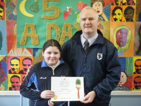 Sarah Hannan who won an award for her entry in the Credit Union Art Competition