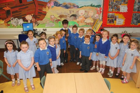 Primary 1 with the Olympic torch